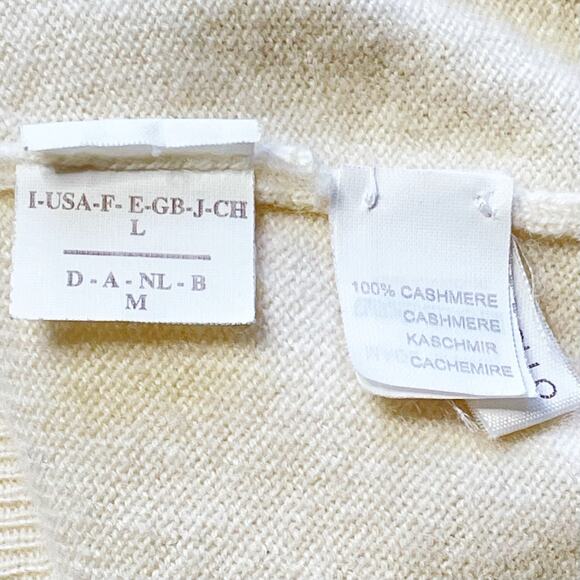 Brunello Cucinelli Cream Scoop Neck Cashmere Sweater Large - Picture 4 of 4